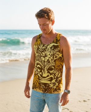Men's Yellow Honua Kai men's tank tops