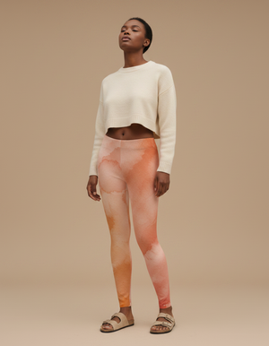 Burnt Sienna Mosaic full-length leggings