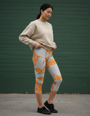 Citrus Orange Fusion leggings