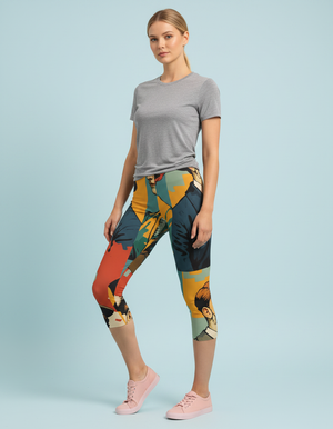 Toulouse-Lautrec Poster Palette Capri Leggings capri leggings