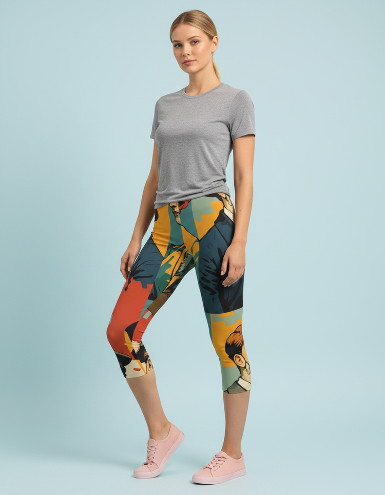 Women's Toulouse-Lautrec Poster Palette Capri Leggings
