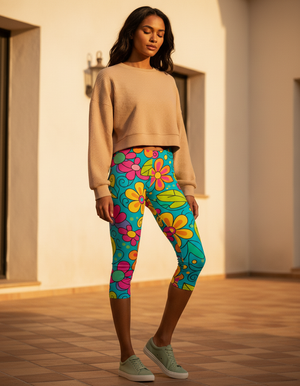 Garden Capri Leggings Capri Leggings — Dripper
