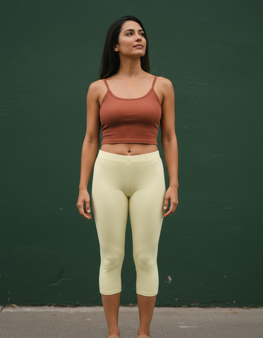 Capri Leggings in Cream