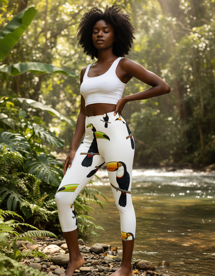 Women's Toucan Yoga Capri Leggings