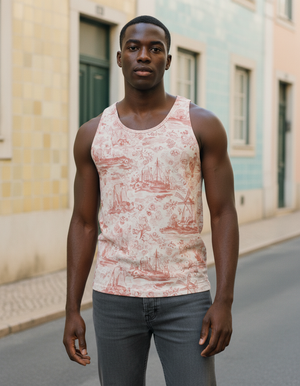 Coral Cerulean Tank Top Men's Tank Top — Dripper