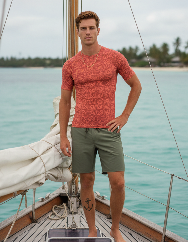 Men's Coral Chord men's rashguards