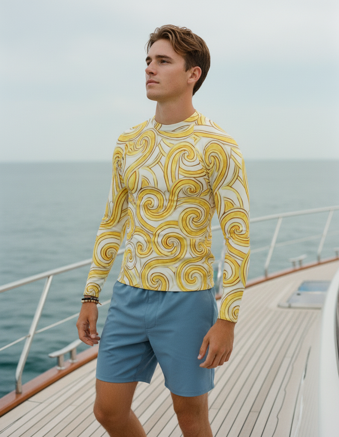 Rashguard — Men's Lemon Yellow Spectrum