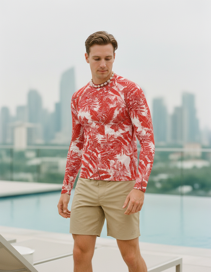 Rashguard — Men's Fiery Red Verdant