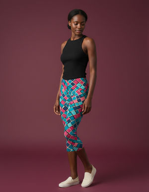 Electric Fuchsia Vortex leggings