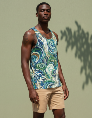 Azure Tank Top Men's Tank Top — Dripper