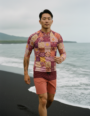 Men's Millennial Pink Pulse men's short-sleeve rashguards