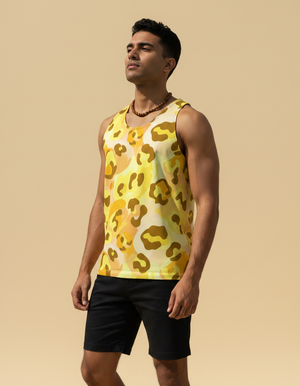 Yellow Savanna Tank Top Men's Tank Top — Dripper