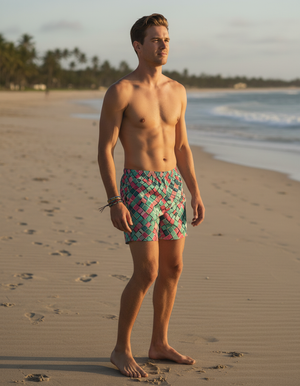 Jelly Mint Vortex Men's Swim Trunks bikini — Dripper