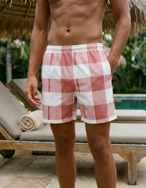 Dusty Rose Fable Men's Swim Trunks Men's Swim Trunks — Lolekai