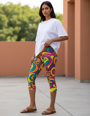 Groovy Collection Capri Leggings capri leggings