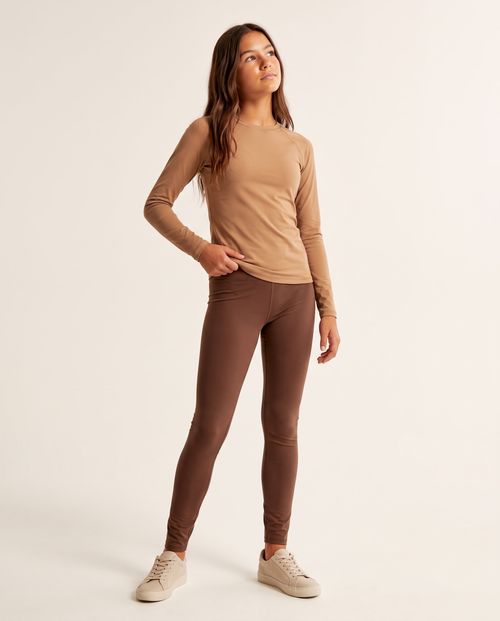 Brown girls youth leggings — Lolekai