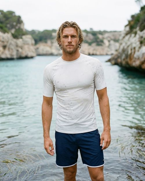 White Onyx Mirage Rash Guard Men's Rashguard — Lolekai
