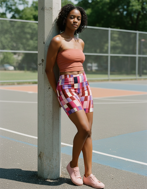 Fiery Red Spectrum women's short shorts