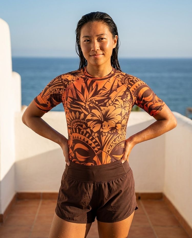Women's Honua Lehua women's short-sleeve rashguards