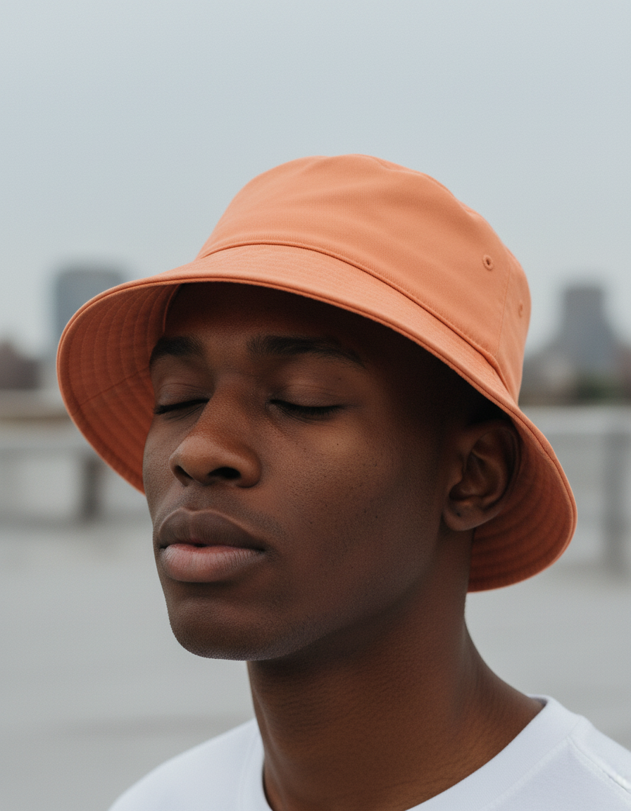 Bucket hat in Atomic Tangerine
