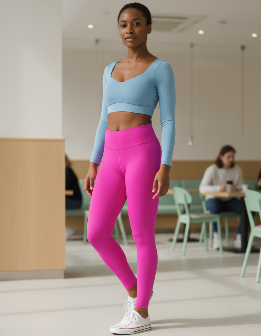 Full-Length Leggings in Shocking Pink