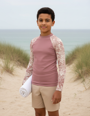 Youth Dusty Rose Kumo youth rashguards