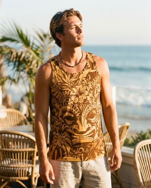 Men's Amber Haze Honua Lehua men's tank tops