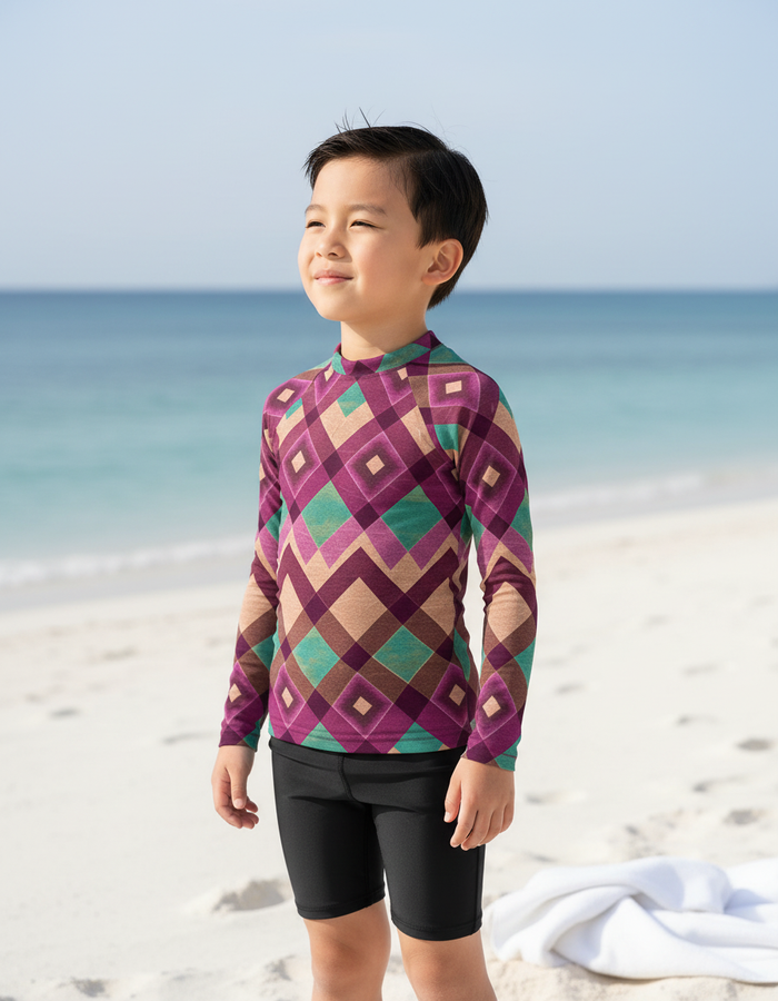 Rashguard — Kids Rhodonite Horizon