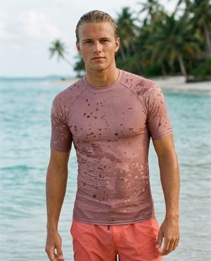 Men's Dusty Rose Zest men's rashguards