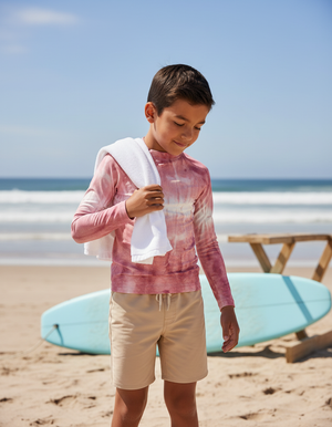Millennial Pink Aqua Rash Guard Kids Rash Guard — Dripper