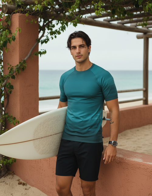 Dark Teal Solstice Rash Guard