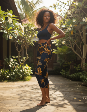 Honeycomb Capri Yoga Leggings Capri Yoga Leggings — Dripper