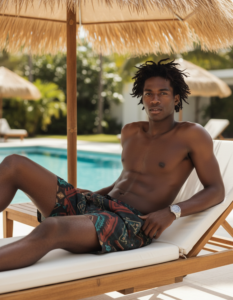 Textured Weave Swim Trunks