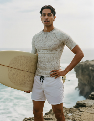 White Onyx Siam Rash Guard Men's Rashguard — Lolekai
