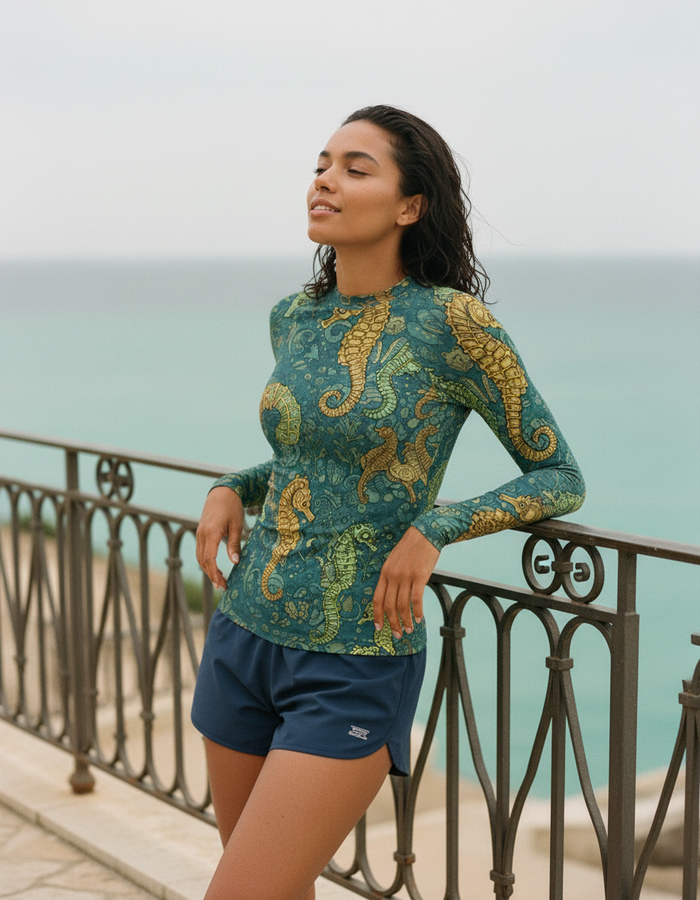 Rashguard — Women's Runway Emerald Triton