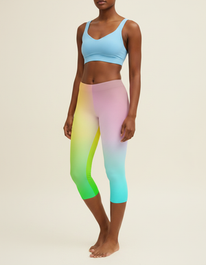Runway Emerald Prism Leggings Capri Leggings — Dripper