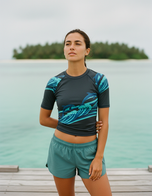 Neon Capri Pod Rash Guard bikini — Lolekai