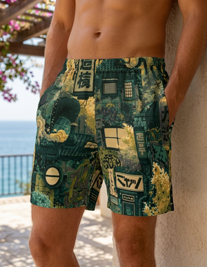 Sycamore Bakeneko men's swim trunks