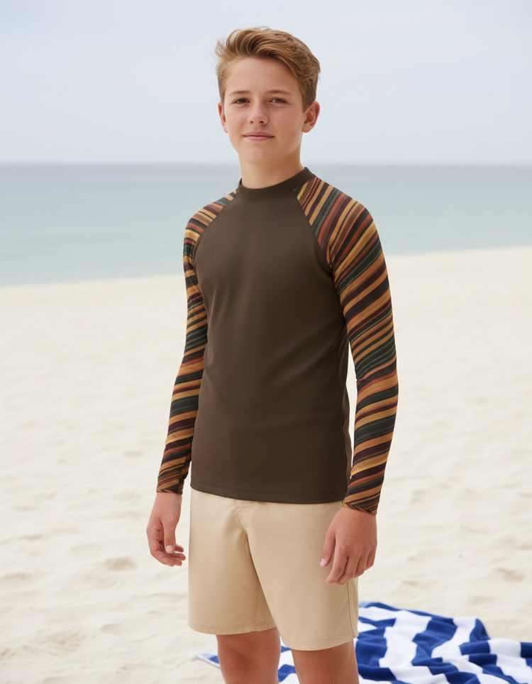 Youth Striped Rash Guard