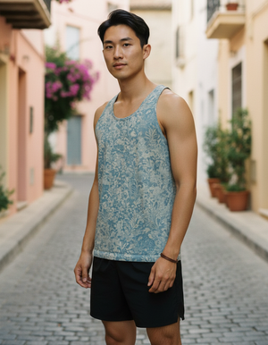 Men's Blue Aura Seabreeze tank tops