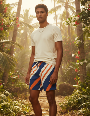 Vivid men's swim trunks