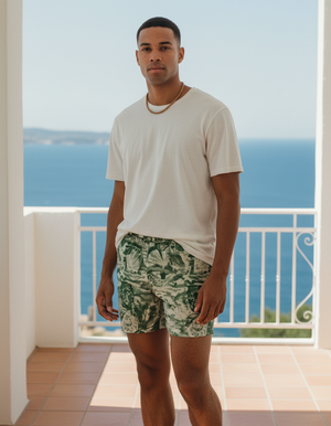 Runway Emerald Haven men's swim trunks