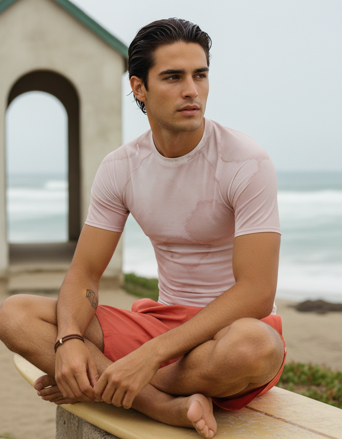 Rashguard — Men's Dusty Rose Mosaic
