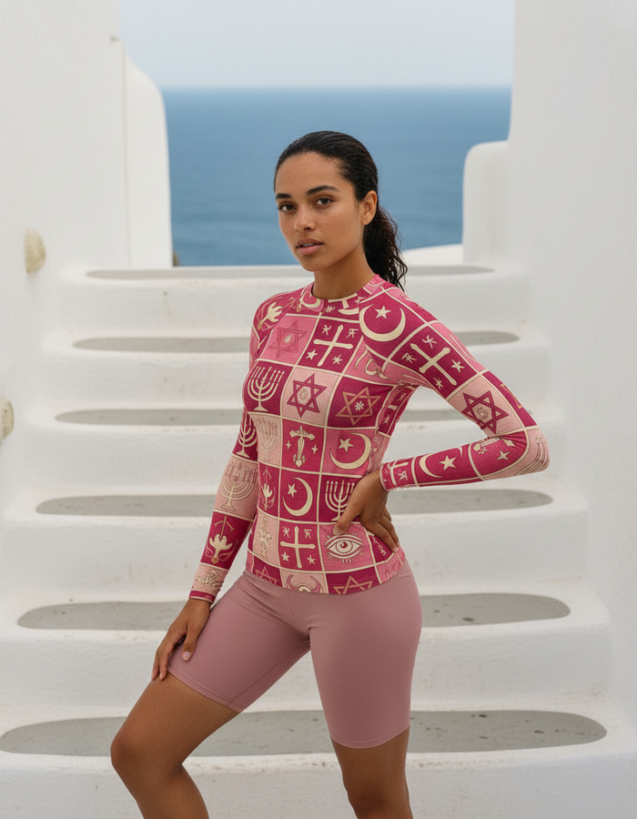 Rashguard — Women's Hot Pink Unity