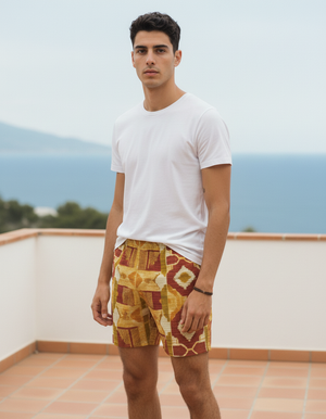 Yellow Ubuntu Men's Swim Trunks Men's Swim Trunks — Dripper