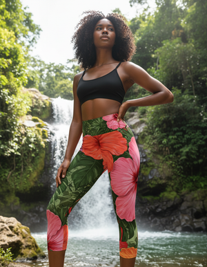 Paradise Capri Yoga Leggings Capri Yoga Leggings — Dripper