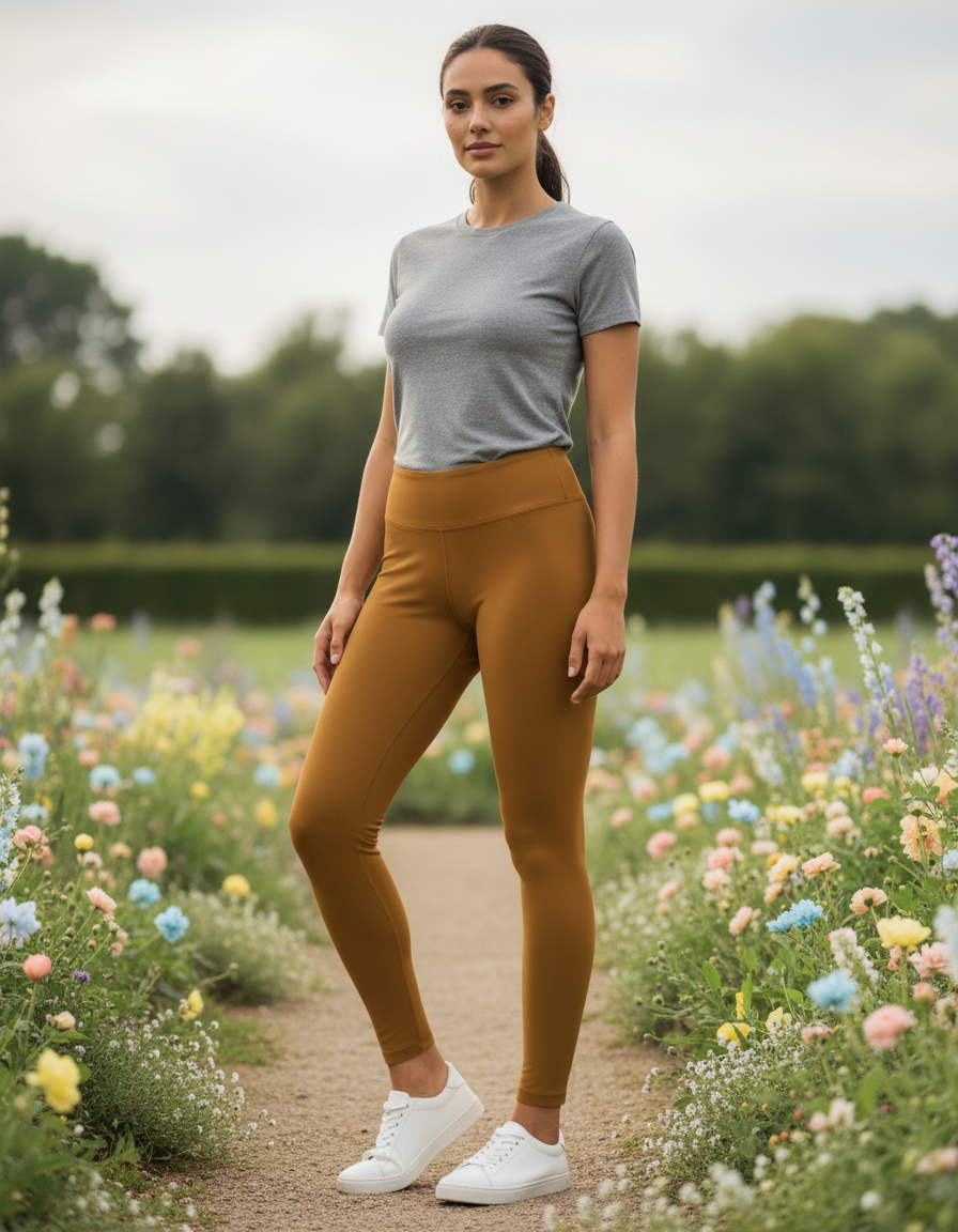 Full-Length Leggings in Caramel