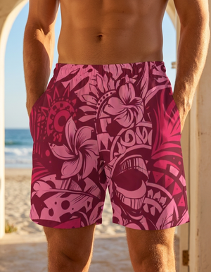 Hot Pink Honua Kai men's swim trunks