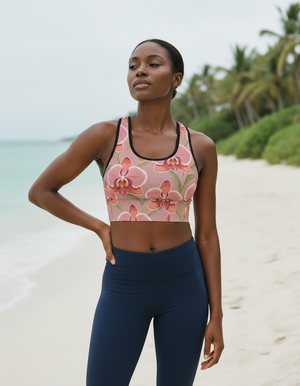 Dusty Rose Bloom sports bras