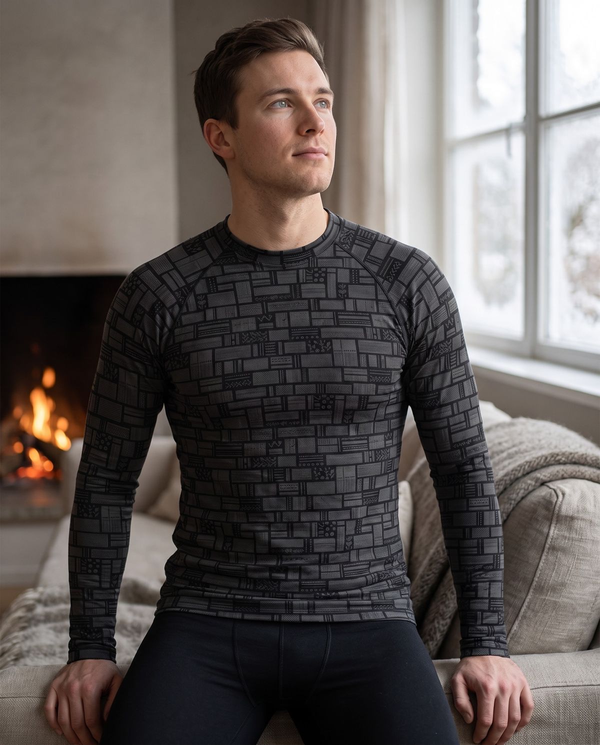 Stagger Base Layer Men's Rashguard — Lolekai